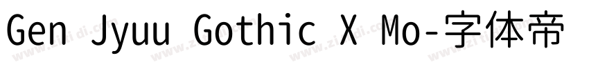 Gen Jyuu Gothic X Mo字体转换